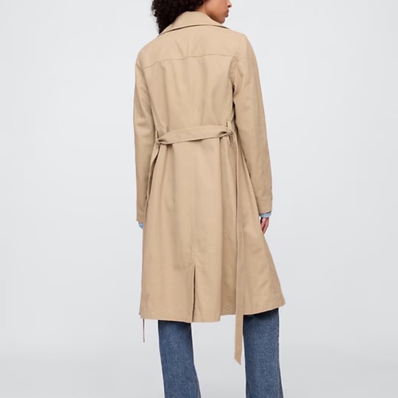 GAP Women's Classic Beige Trench Coat - Picture 4 of 6